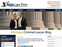 Tablet Screenshot of michigancriminallawyer-blog.com